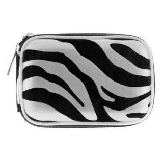  GTMax Digital Camera Zipper Eva Pouch Carrying Case   Silver Zebra 