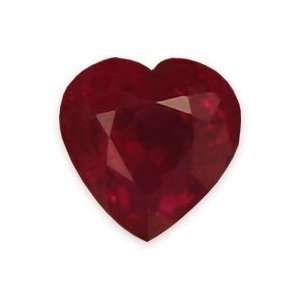   09cts Natural Genuine Loose Ruby Heart Gemstone 