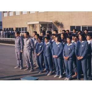  Workers Singing Firms Song, Matsushita Electric, Japan 
