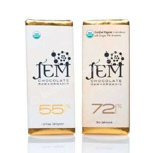 Jem Raw Chocolate Bars 55% or 72% Cacao Health & Personal 