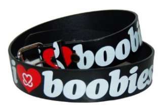  I Love Boobies Belt, Black Clothing
