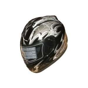   Motorcycle Helmet(508) 108 Spider Web (Small, Matt Black) Automotive