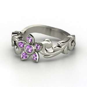  Jasmine Ring, Sterling Silver Ring with Amethyst Jewelry