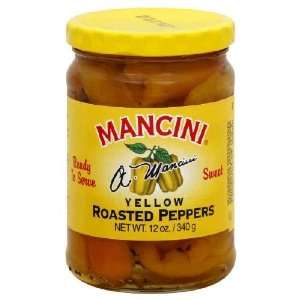 Mancini, Pepper Rstd Swt Yllw, 12 OZ (Pack of 12)  Grocery 