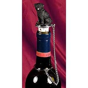  Black Pug Wine Stopper