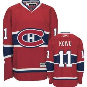  Saku Koivu Jersey Reebok Red #11 Montreal Canadiens 