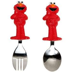  Munchkin Sesame Street Toddler Fork and Spoon, Elmo Baby