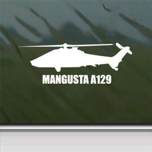  MANGUSTA A129 White Sticker Military Soldier Laptop Vinyl 