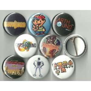  Earthbound Lot of 8 1 Pinback Buttons/Pins Everything 