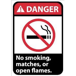  SIGNS NO SMOKING, MATCHES, OR OPEN FLAMES