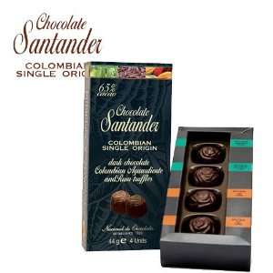 Santander Dark Chocolate Colombian 4 pc Aquardiente & Rum Truffles 
