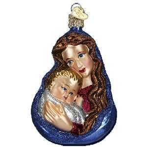  Old World Christmas Mother and Child Glass Ornament 