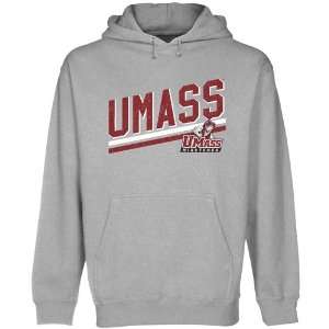  UMass Minutemen Rising Bar Pullover Hoodie   Ash Sports 