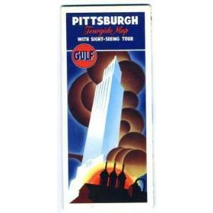Gulf Oil Company Map of Pittsburgh 1953