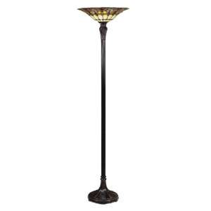 Dale Tiffany TR100516 Versailles Torchiere Lamp, Fieldstone and Art 