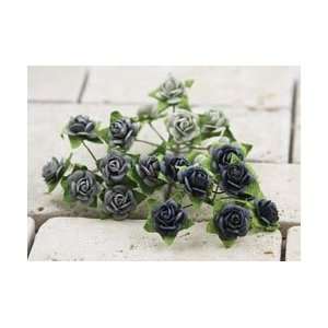  Prima Flowers Mini Roses 24/Pkg Bluegray MR53 5568; 4 
