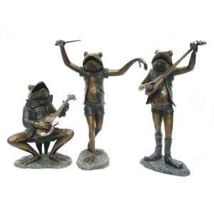  SET OF FROGS BRONZE