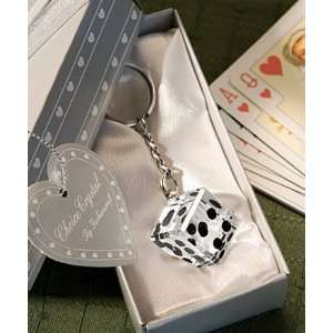 Crystal Dice Keychain   Gift Boxed 