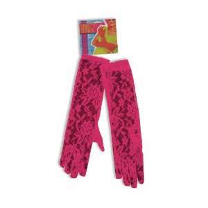  80s Pop Dance Party Neon Lace Gloves Costume Accessory 