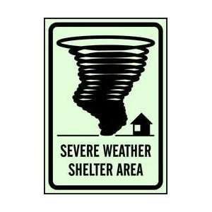 Sign,10x7,severe Weather Shelter Area   BRADY  Industrial 