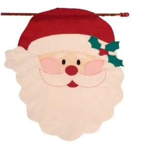  Large Holiday Applique Santa Claus Banner Health 