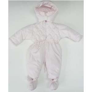   Les Bon Bons Elegant Italian Pink Ruffle Snow Suit   12m Baby