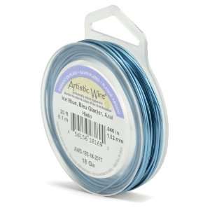   18 Gauge Silver Plated Ice Blue Wire, 20 Feet Arts, Crafts & Sewing