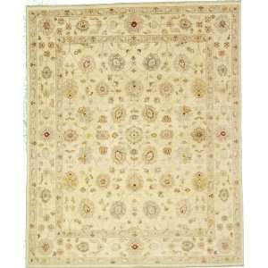  81 x 910 Ivory Hand Knotted Wool Ziegler Rug