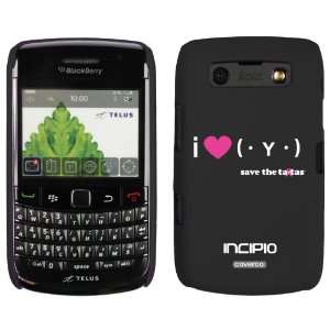 Save the Tatas   I Heart Ta tas   White design on BlackBerry Bold 9700 
