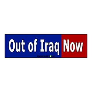  Iraq Now   Political Bumper Stickers (Large 14x4 inches) Automotive