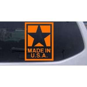 Orange 20in X 15.2in    Made In the USA Military Car Window Wall 