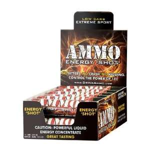 Ammo Energy Shot   EXTREME SPORT Low Carb, 12 1oz Bottles  