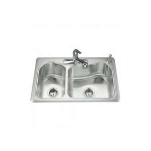   Large/Medium Self Rimming Kitchen Sink with Four Hole Faucet Punching