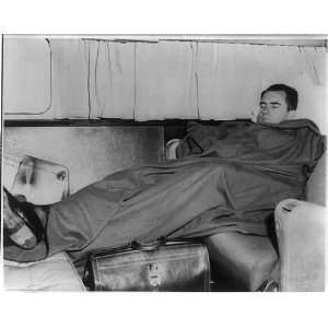 Vice President gets cat nap,Richard Milhous Nixon,1913 1994,on his 