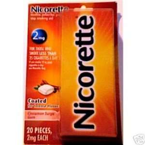  Nicorette 2mg Cinnamon Surge Gum ~ 20 Pieces Health 