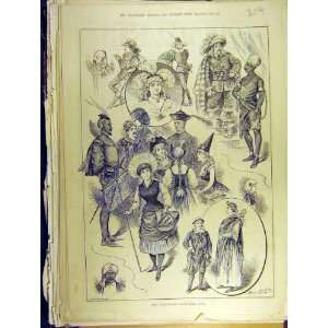  1883 Bolingbroke Fancy Dress Ball Costumes Old Print