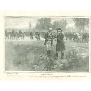  1898 Print Revolutionary War Surrender General Burgoyne 