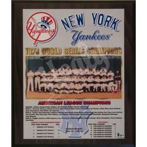   York Yankee Healy Plaque   1978 World Series Champs