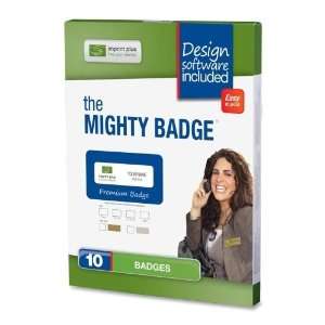  Name Badge System, Inkjet, 1x3, Gold Qty10 Office 