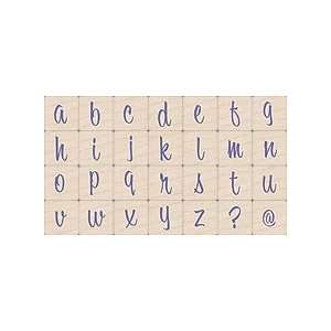  Lowercase Sassy Alphabet Letters Wood Mounted Rubber Stamp 