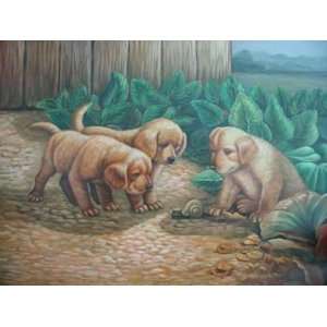  12X16 inch Animal Canvas Art Repro Cute Dogs/Puppies