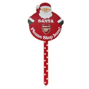 Arsenal FC. Santa Stop Here Wooden Garden Sign