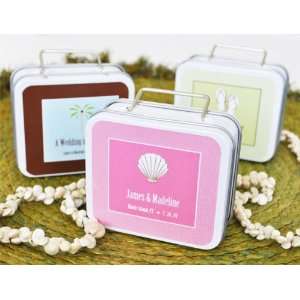 Wedding Favors Love to Travel Personalized Theme Suitcase Tins (Set of 