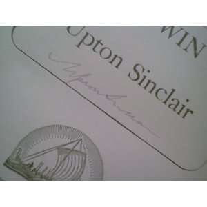 Sinclair, Upton A World To Win 1946 Book Signed 