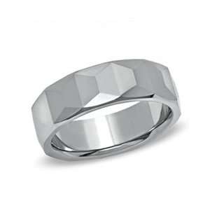    Cut Tungsten Band   Size 12 Mens 7mm PLATINUM MNS RGS Jewelry