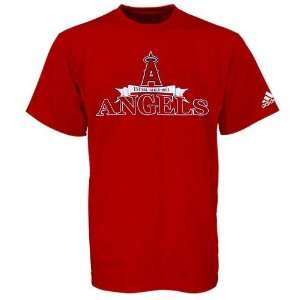  Adidas Anaheim Angels Red Bracket Buster T shirt Sports 