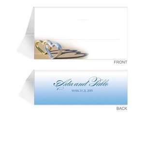  160 Personalized Place Cards   Hearts Tango Sea Office 