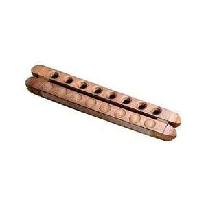  Billiards Two Piece wall Rack 8 Cues holes