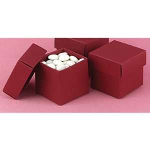  Claret Red 2x2x2 2 Piece Favor Boxes   pack of 25 