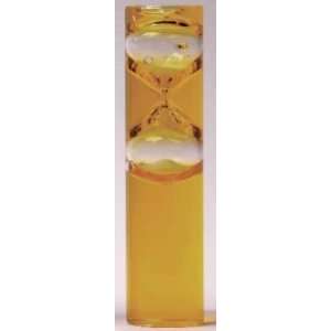  Newton Glass 6   3 Minute Yellow Liquid Sand Timer with 